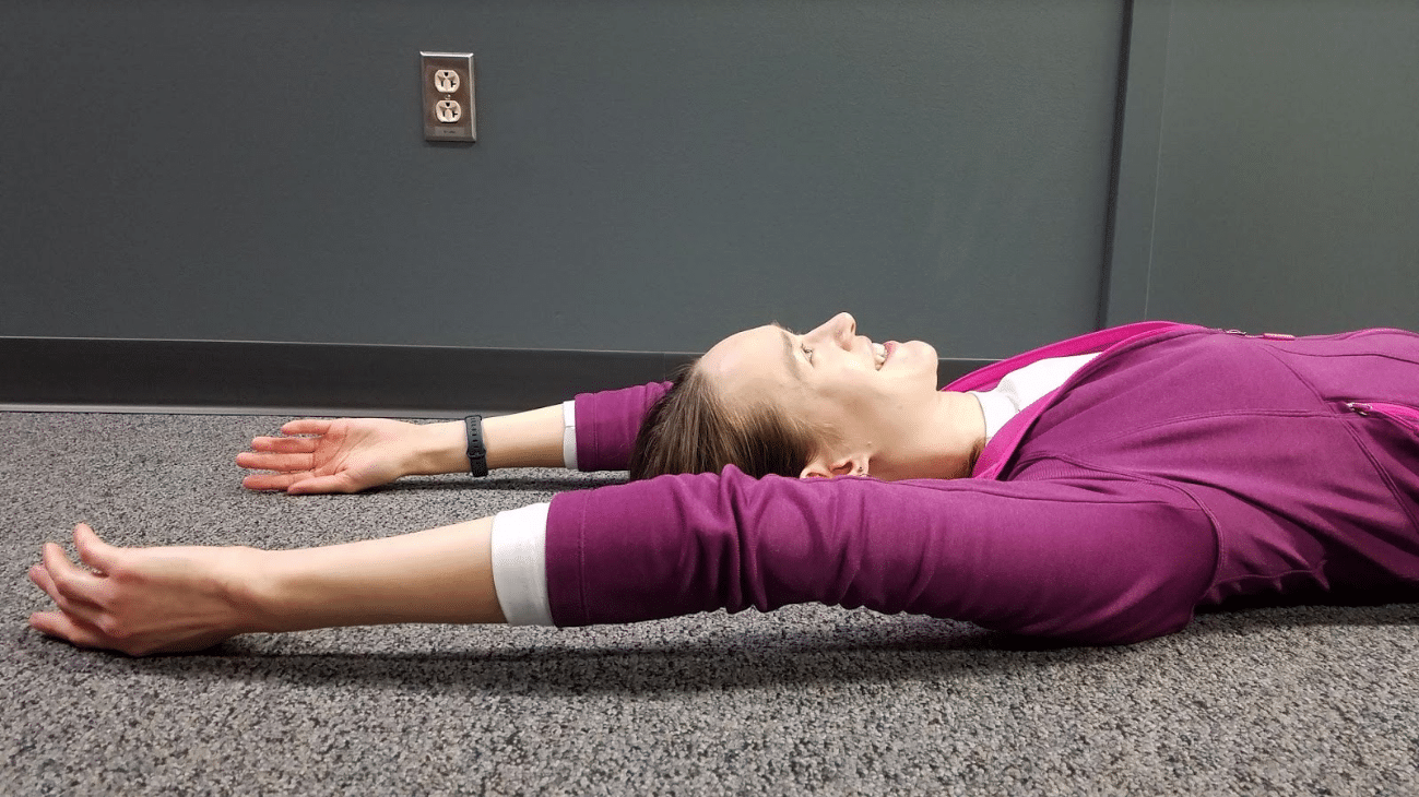 supine overhead reach